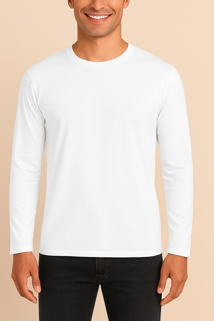 Playera cuello redondo manga larga