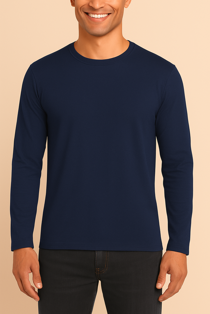 Playera cuello redondo manga larga