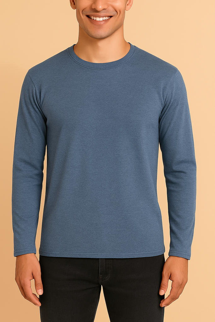 Playera cuello redondo manga larga