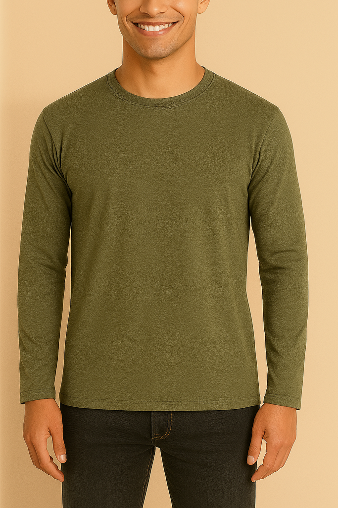Playera cuello redondo manga larga
