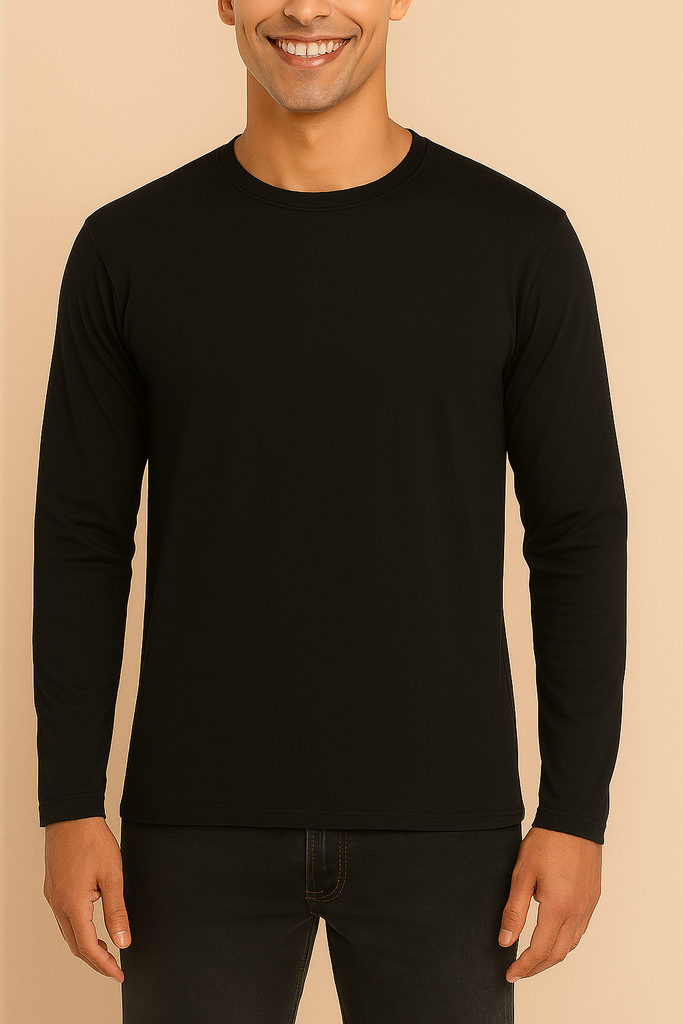 Playera cuello redondo manga larga