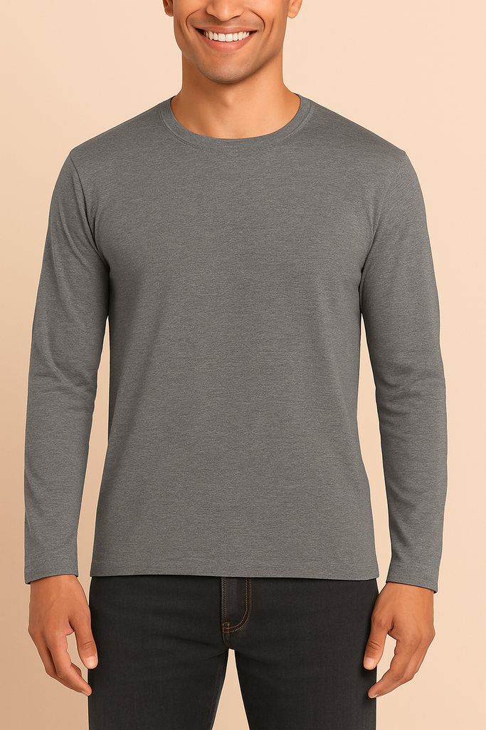 Playera cuello redondo manga larga