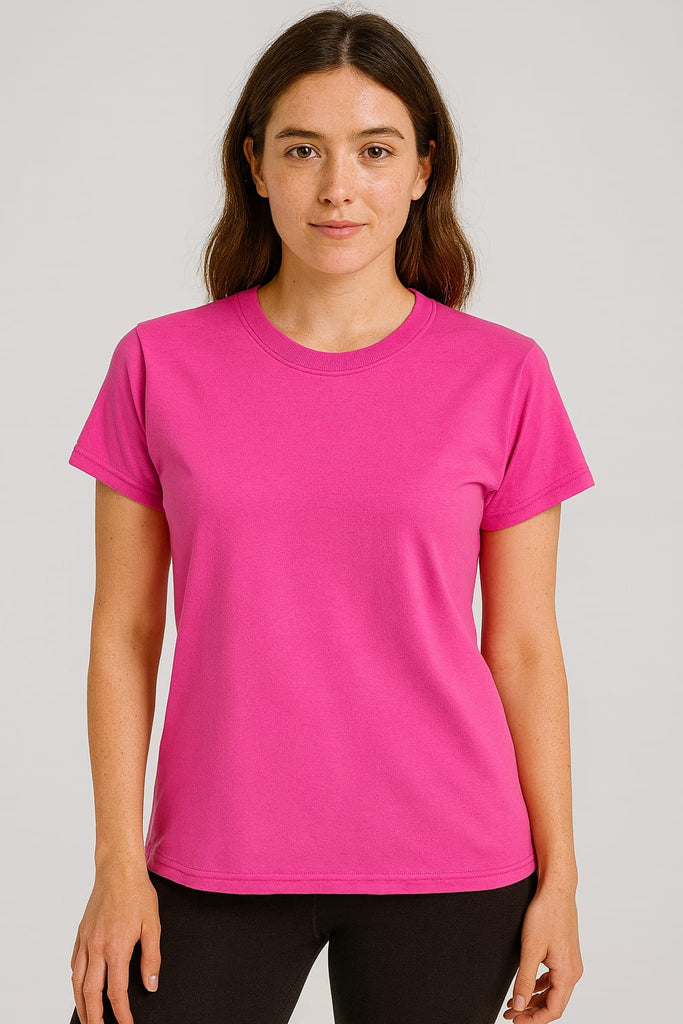 Blusa cuello redondo manga corta
