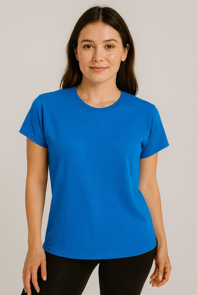 Blusa cuello redondo manga corta