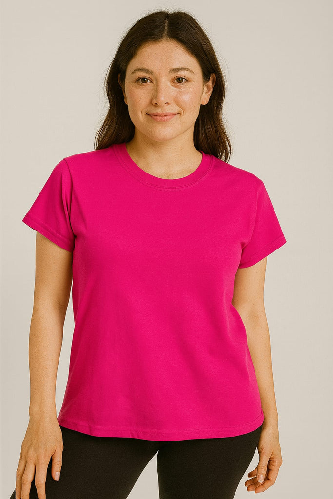 Blusa cuello redondo manga corta