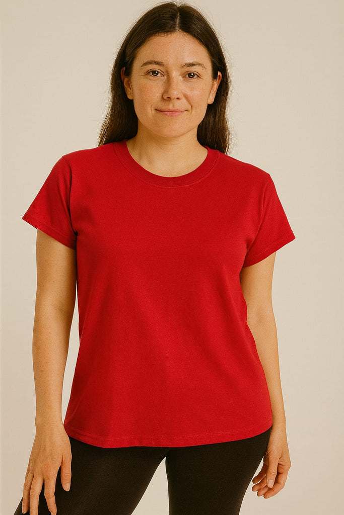 Blusa cuello redondo manga corta