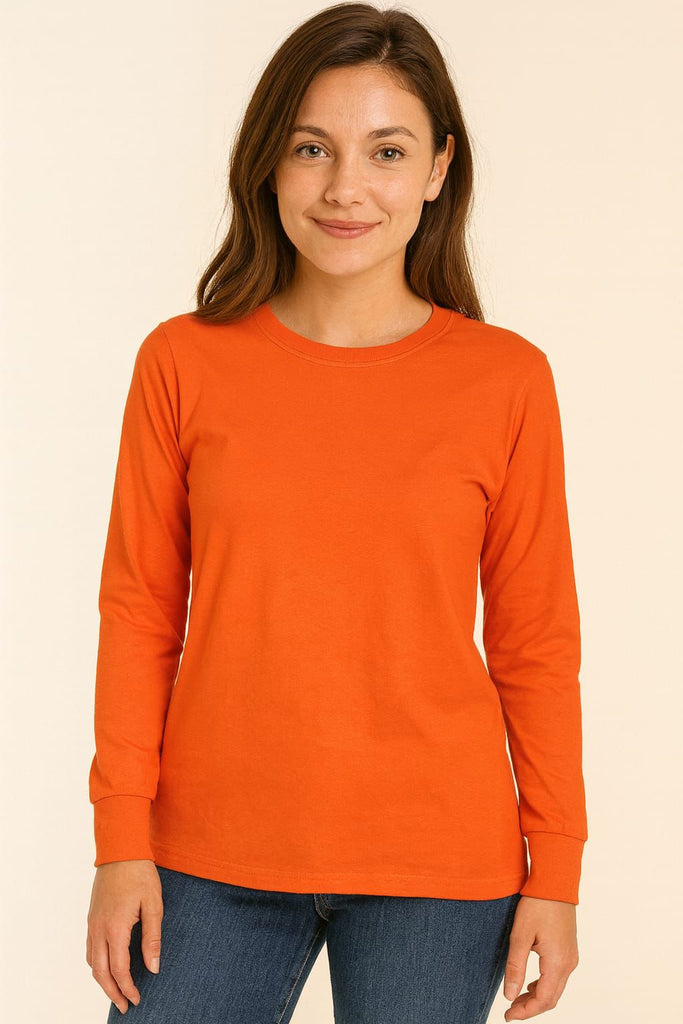 Blusa cuello redondo manga larga