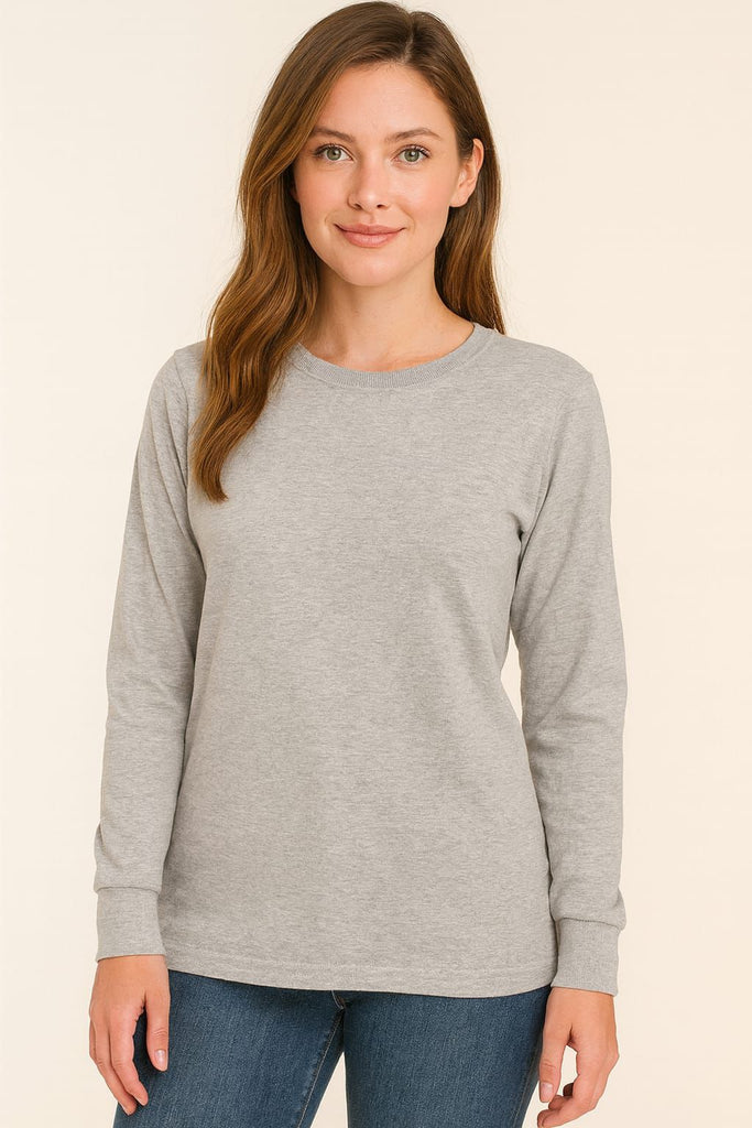 Blusa cuello redondo manga larga