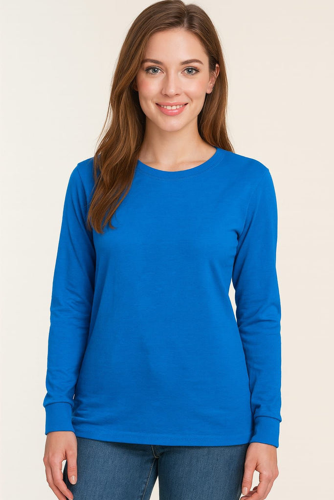 Blusa cuello redondo manga larga