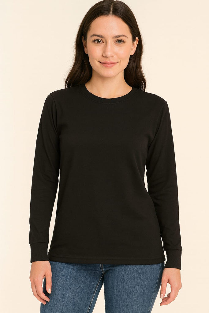 Blusa cuello redondo manga larga