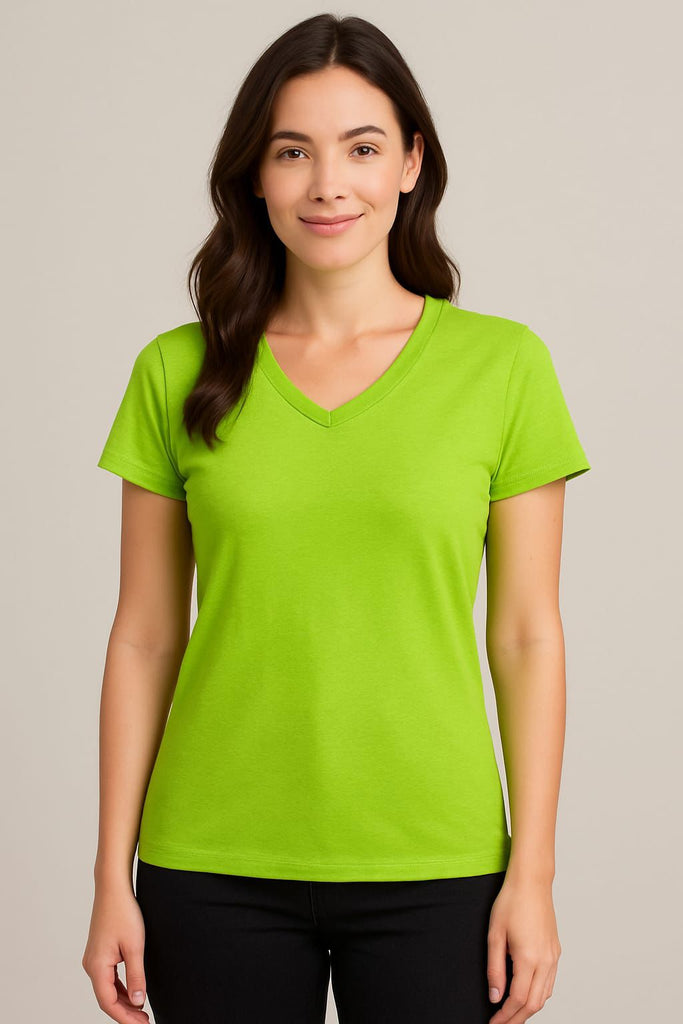 Blusa cuello v manga corta