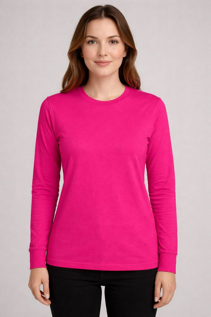 Blusa cuello redondo manga larga